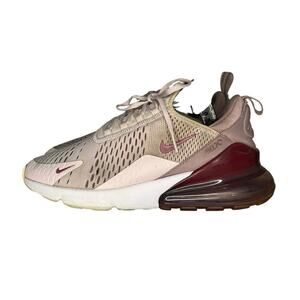 Nike Womens Air Max 270 AH6789-601 Pink Red Lace-Up Sneakers Shoes Size 10